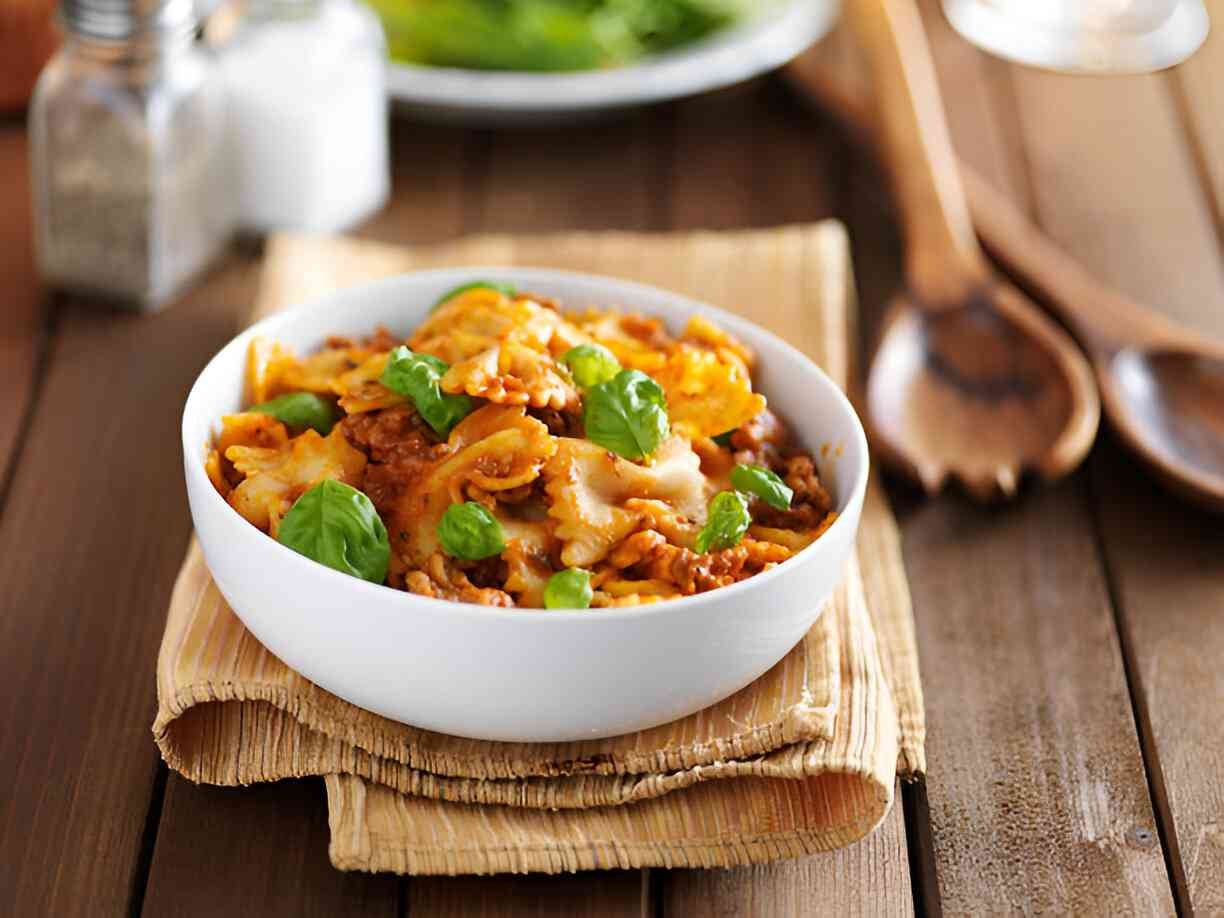 Creamy Beef and Bowtie Pasta Recipe - Beef